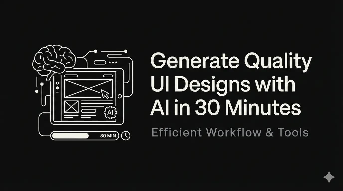 How I Generate Quality UI Designs with AI in 30 Minutes